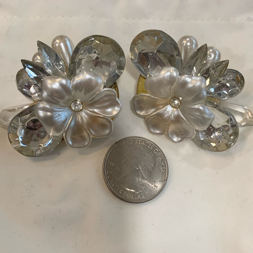 Faux crystal gemstone earrings